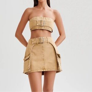 Brown set with skirt XXL, topXXL and jacket XXL